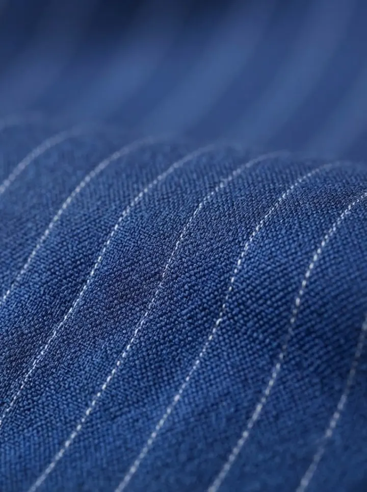 Bemount Cobalt Blue Pinstripe Chino, texture img