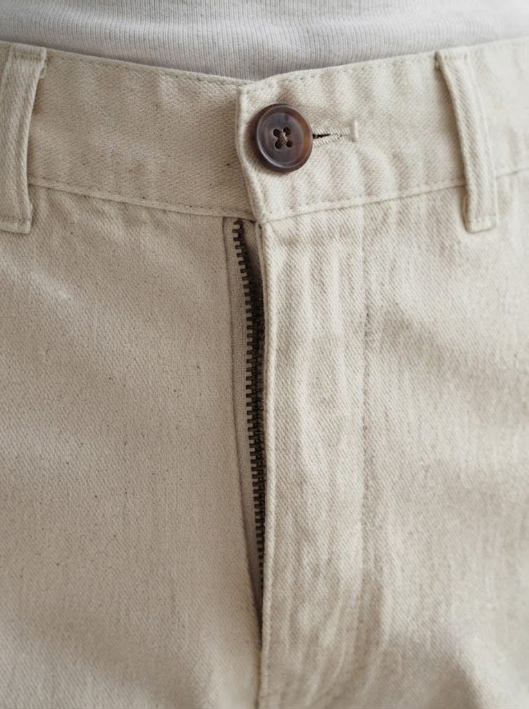 Wide-Leg Chino, Canvas White, texture img