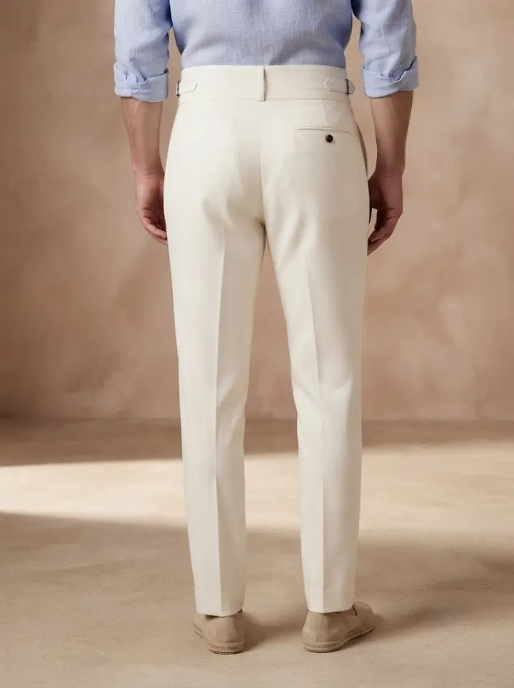Bemount Amalfi Ecru Gurkha Trouser, back view