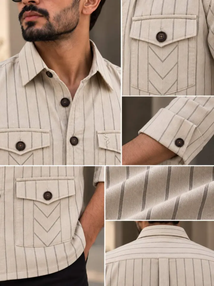 Bemount Ridgeway Pinstripe Hunter Shirt, view 3