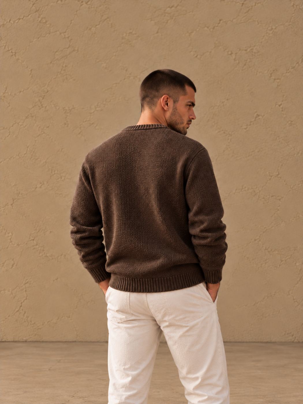 Bemount Bemount Dark Mocha Brown Soft Luxe Henley, view 4