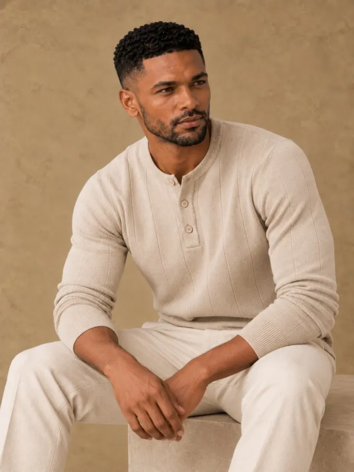 Bemount Bemount Oatmeal Stone Core Henley, view 6