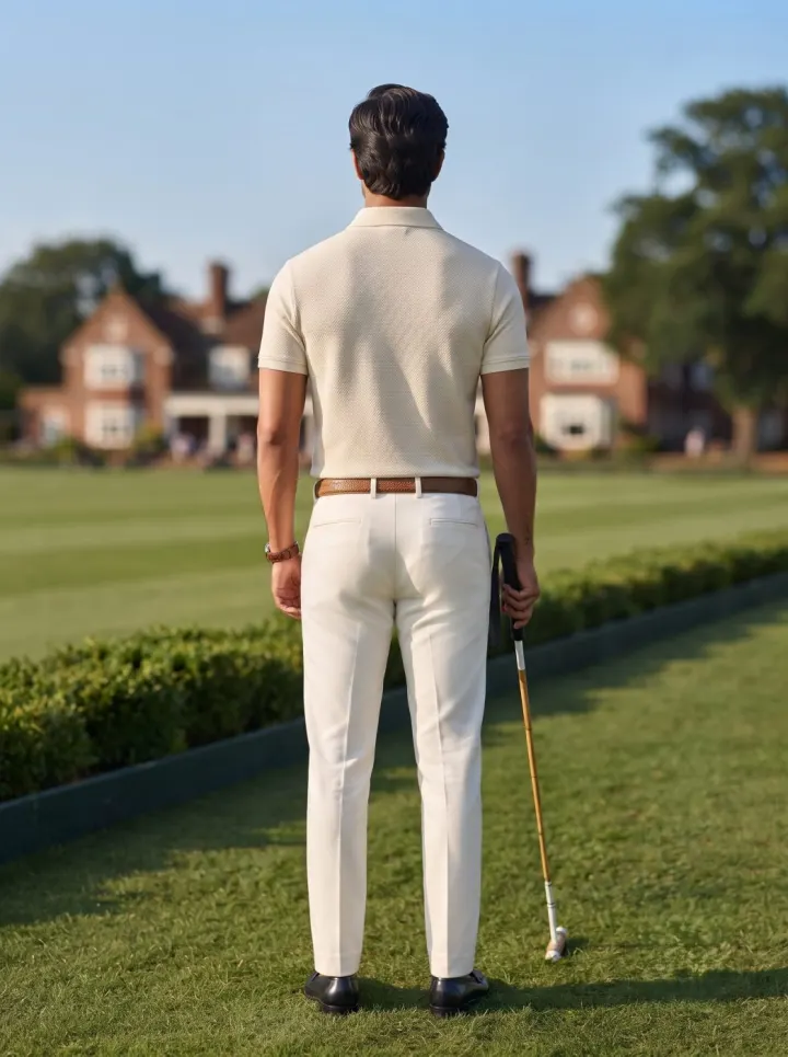 Bemount Cream & Brown Tipped Polo