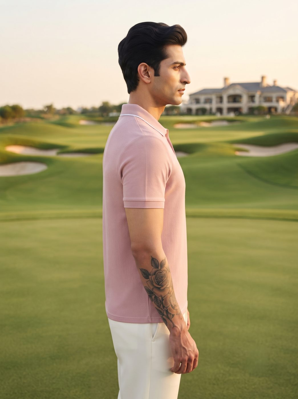 Dusty Rose Textured Polo
