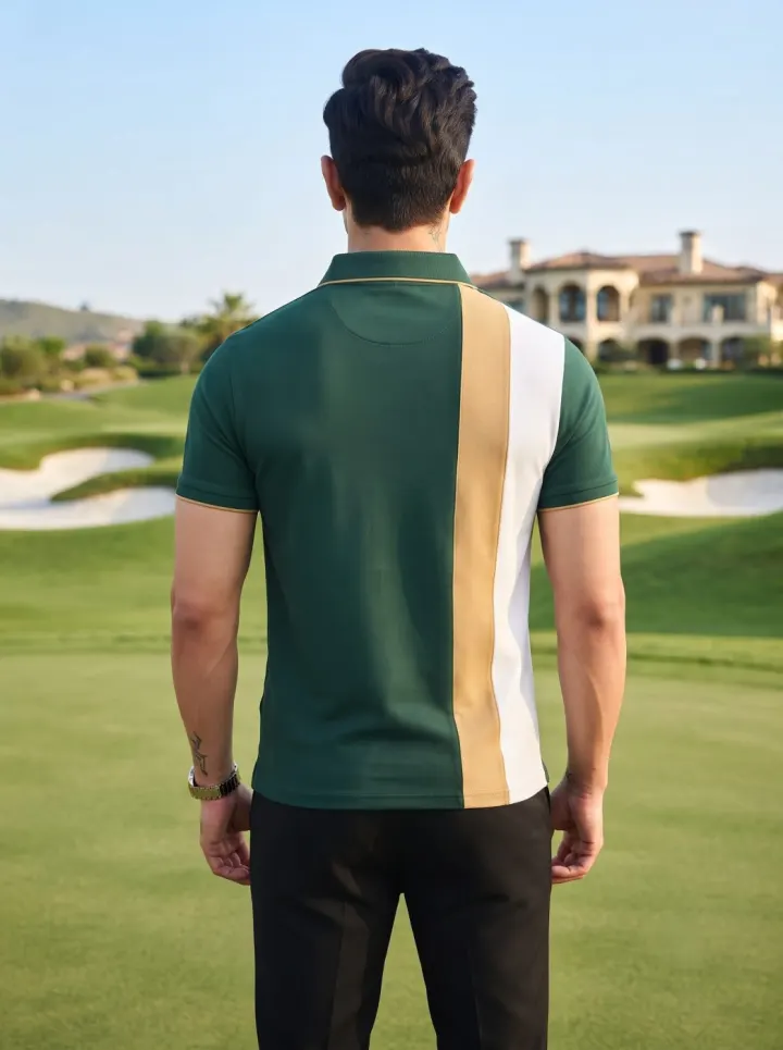 Bemount Forest Green Side Panel Polo