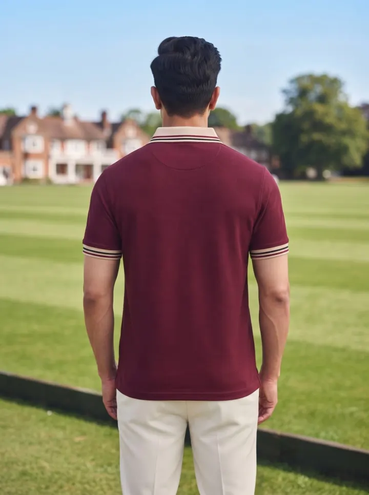 Bemount Maroon Tipped Polo