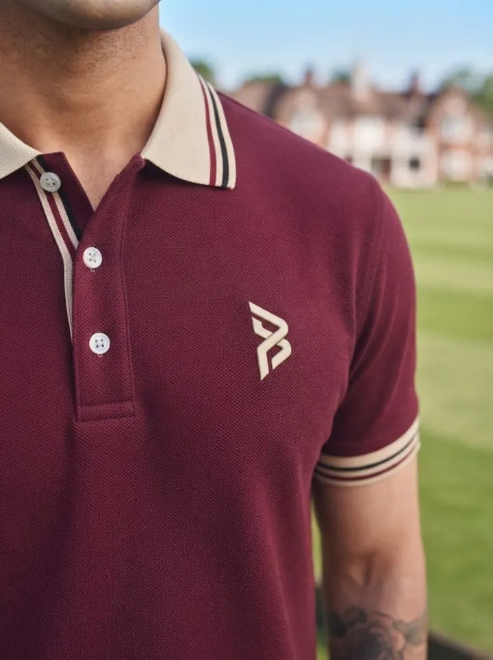 Bemount Maroon Tipped Polo