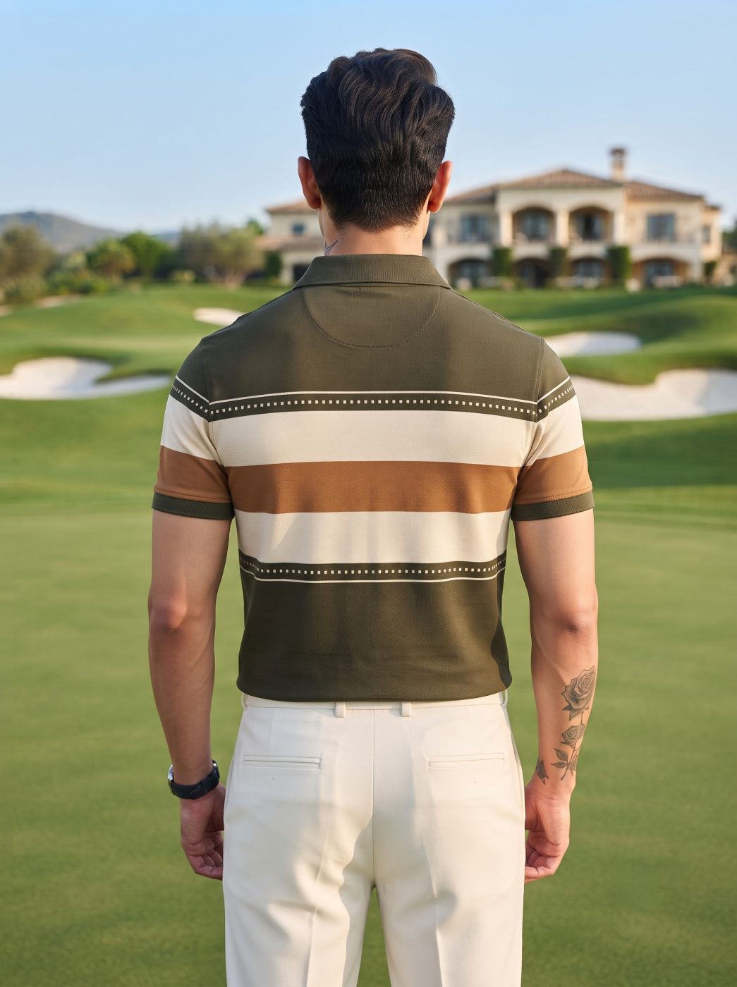 Rugby Stripe Button Polo