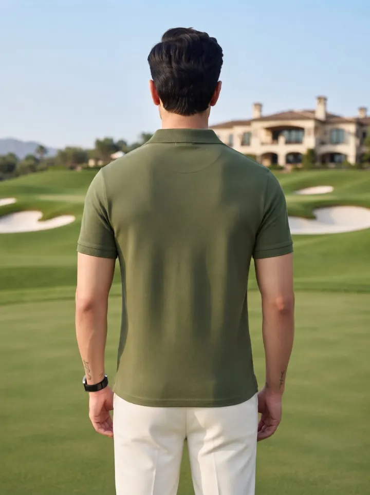 Bemount Solid Olive Polo