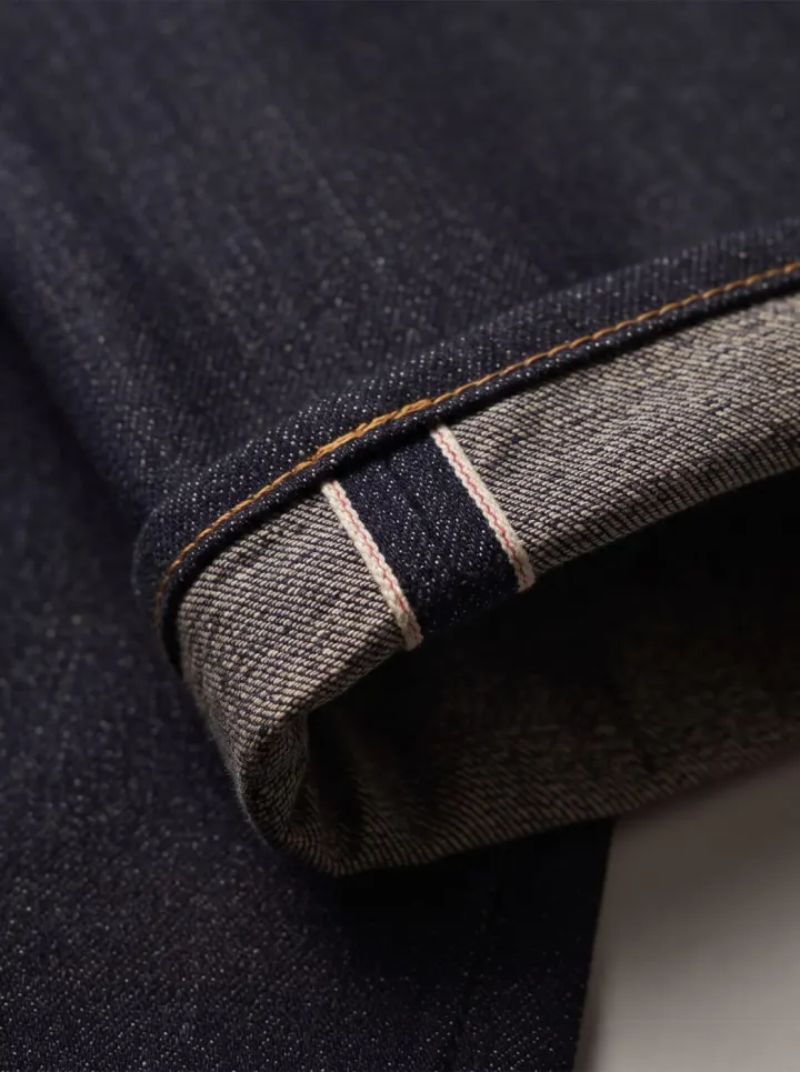 Bemount Bemount Heavyweight 14oz Raw Selvedge Regular Jeans in Raw Indigo, hem view