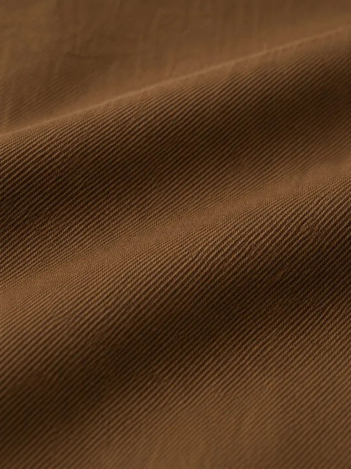 Bemount Bemount Over-Dyed Earth Tone Regular Jeans in Earth Brown, texture closeup view