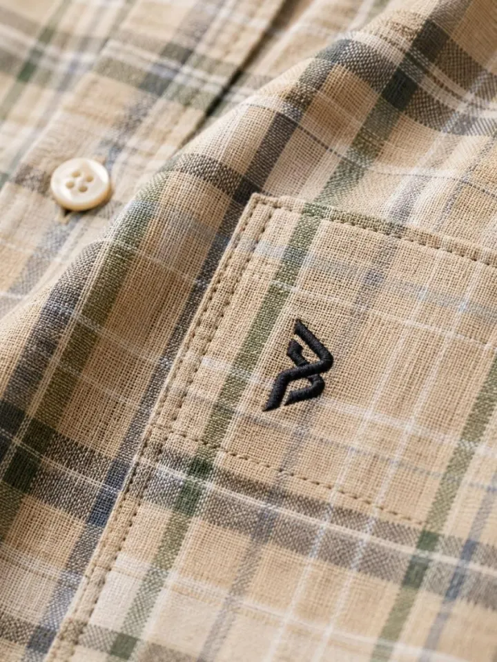 Auren Plaid Linen-Cotton Shirt