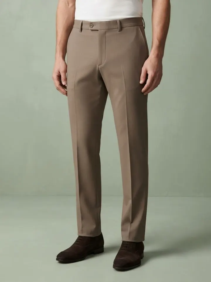 Bemount Earthy Taupe Tailored Trouser, front view
