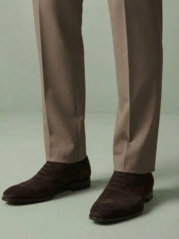 Bemount Earthy Taupe Tailored Trouser, hem view
