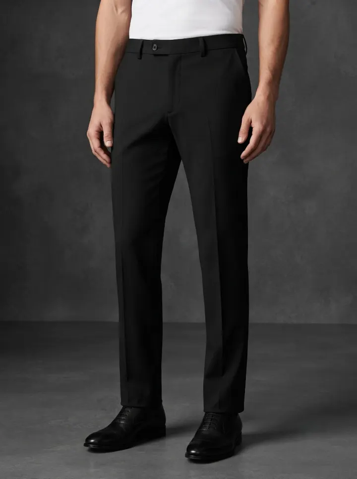 Bemount Essential Black Tailored Trouser, front view