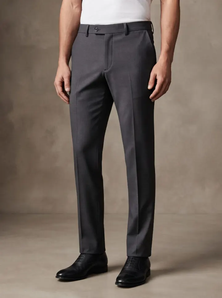 Bemount Executive Charcoal Tailored Trouser, front view