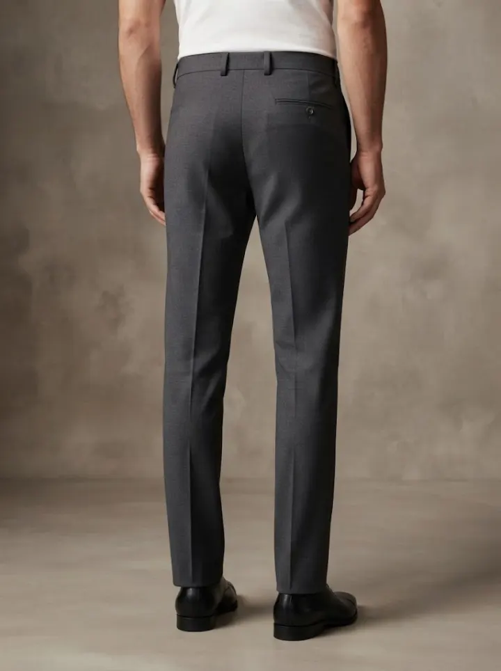 Bemount Executive Charcoal Tailored Trouser, back view