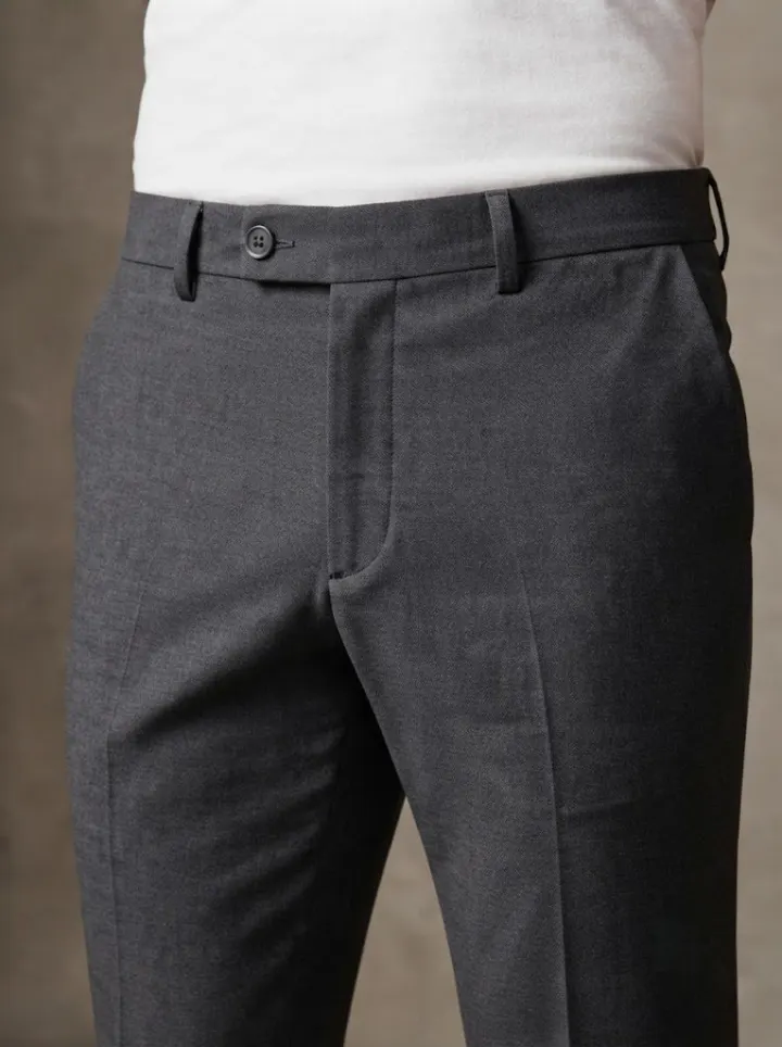 Bemount Executive Charcoal Tailored Trouser, waist view