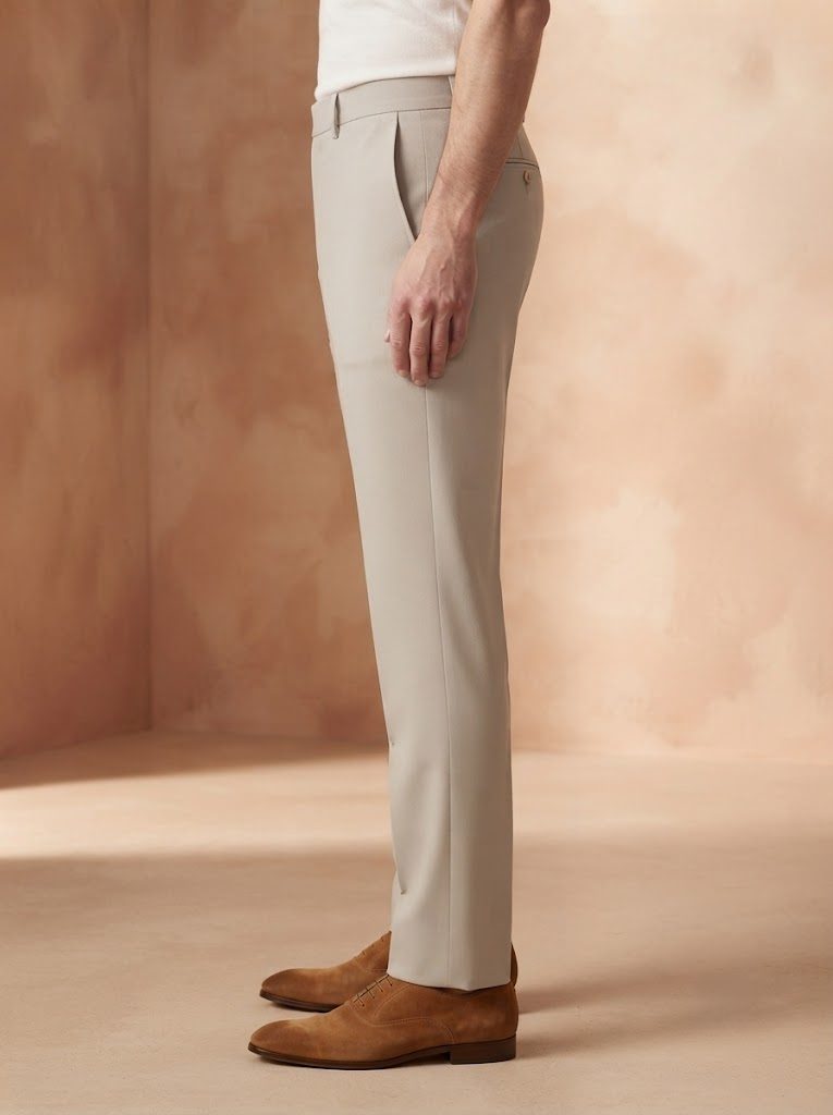 Versatile Stone Tailored Trouser, side view